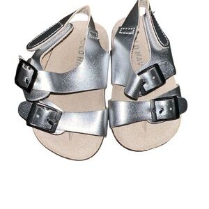 Old Navy Metallic Silver Kids Sandals